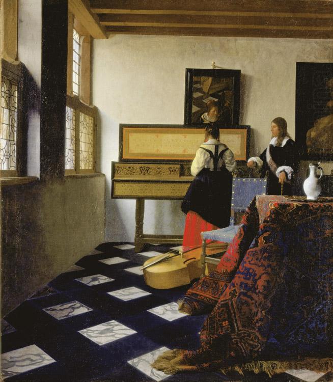 A Lady at the Virginals with a Gentleman (detail)  wt, VERMEER VAN DELFT, Jan